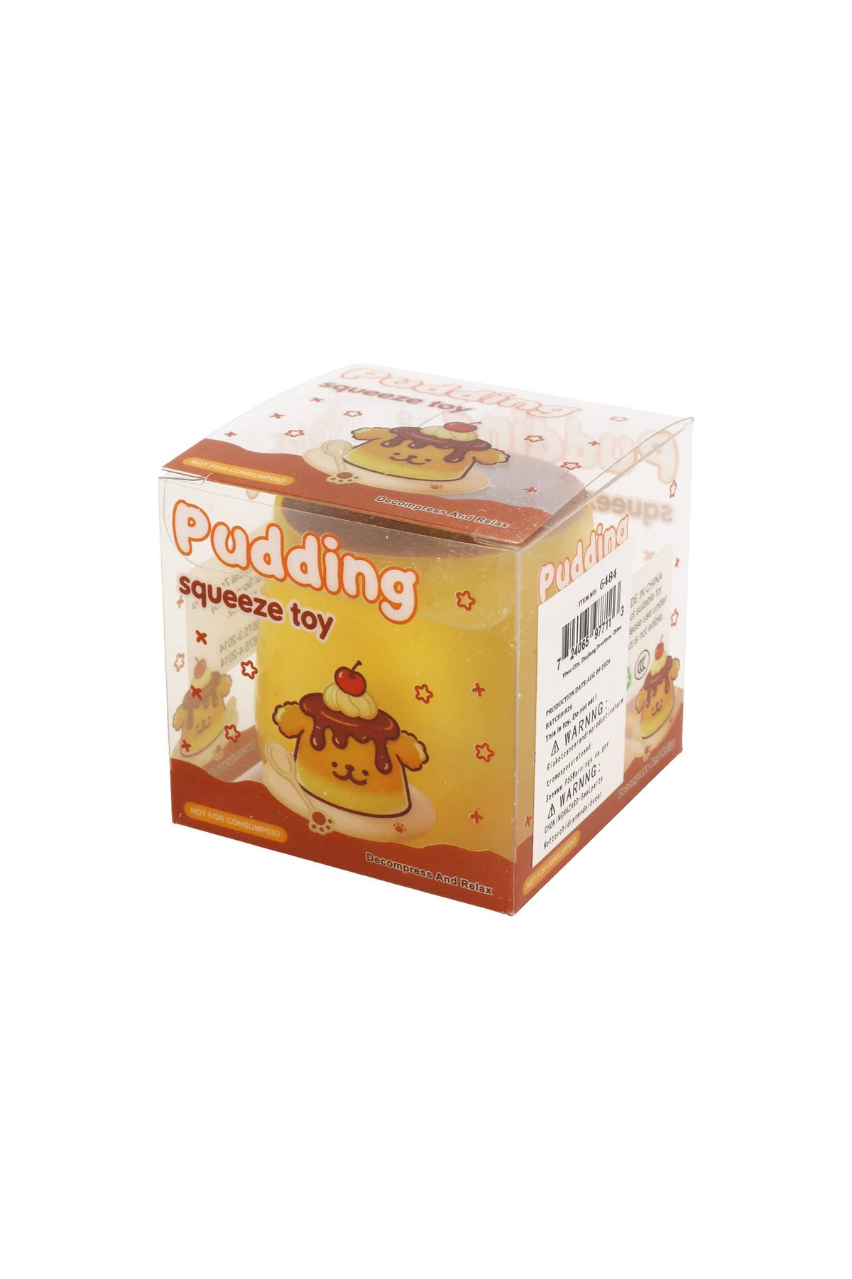 Pudding Zero Rebound TPR Crunchy Bead Slime Filled Squishy