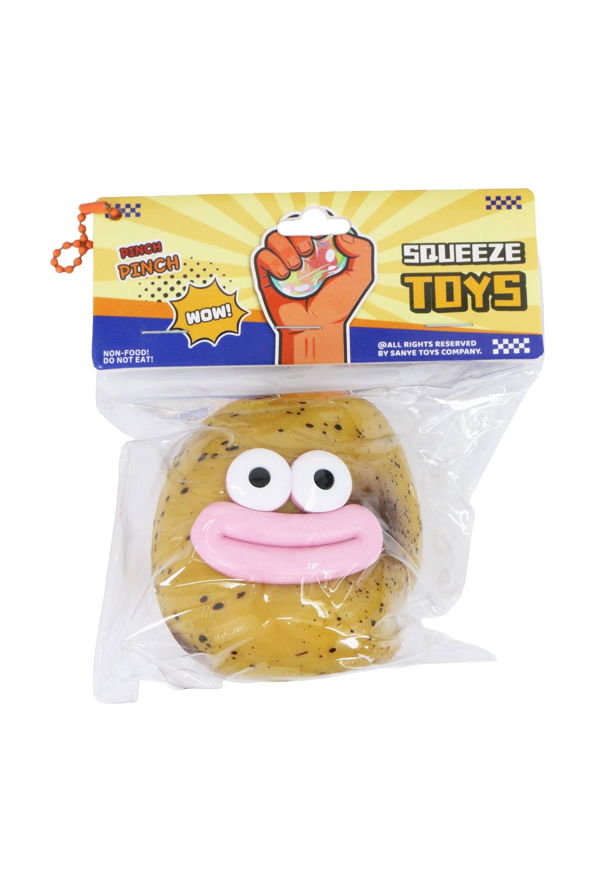 Goofy Smile Potato Soft Fluffy Slime Filled TPR Squishy Bag