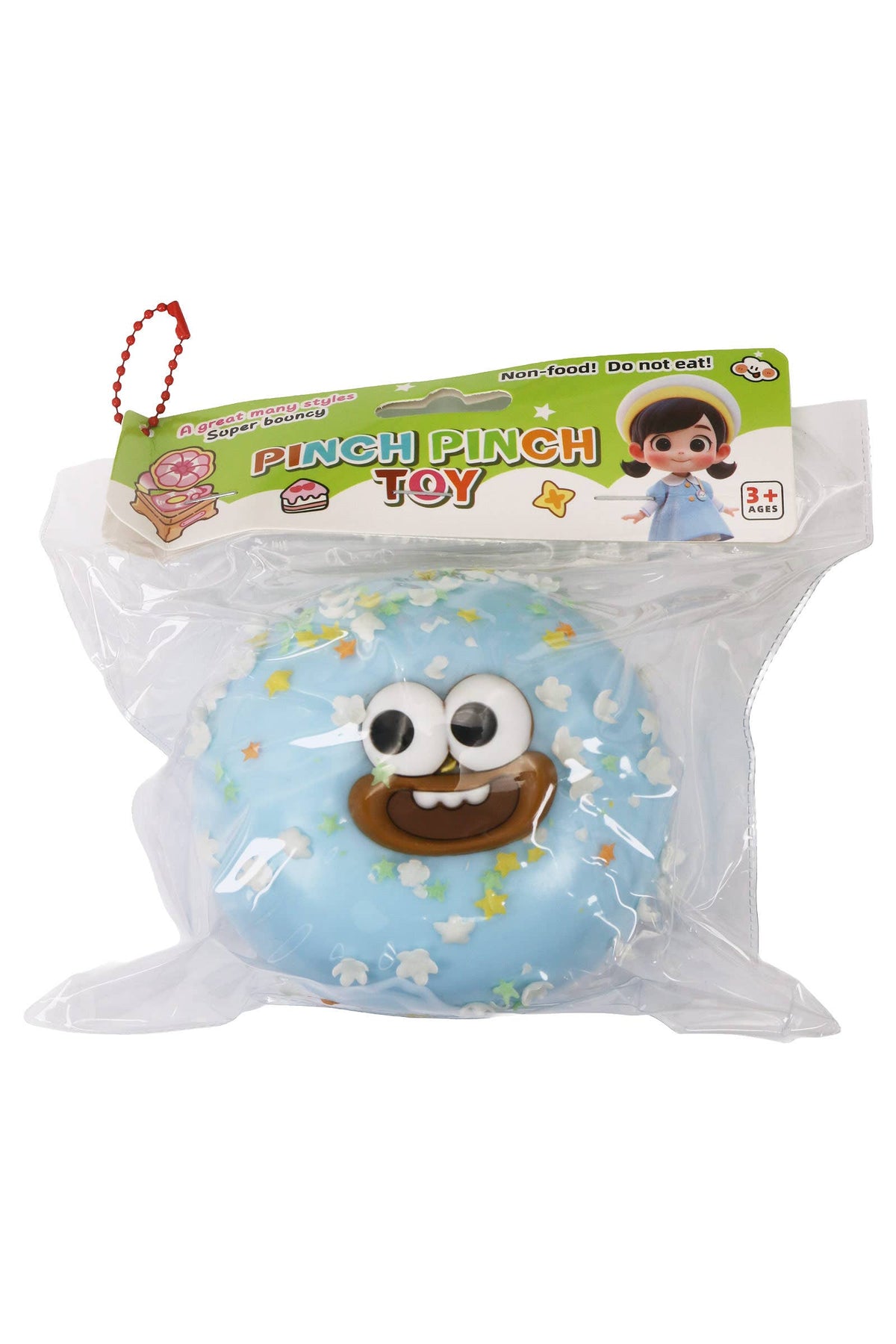 Sprinkled Goofy Smile Bun Fluffy Slime Squishy - 1